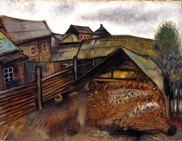 Die Straße in Witebsk 1913 Zeitgenosse Marc Chagall Ölgemälde